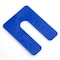 Glazelock 1/16" 4"L x 3"W 7/8" Slot, Square Horseshoe Plastic Flat Shims Blue 1000pc/box GLZ23 - alternate 3